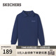 斯凱奇（Skechers）長(cháng)袖衫男士春季百搭打底衫戶(hù)外舒適運動(dòng)衫休閑T恤上衣L325M083