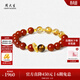 周大生黃金鑲嵌紅瑪瑙手串女黃水晶虎眼石馬年本命年禮物生日禮物 扭轉乾坤手串（約0.65g）
