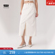 Levi's李維斯冰酷系列新款女士法式開(kāi)衩直筒白色牛仔半身裙 白色 S (25)