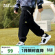 361°童裝 兒童長(cháng)褲25秋男童中大童寬松舒適梭織運動(dòng)長(cháng)褲 黑150