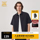 卡賓男裝泡泡紗短袖襯衫24夏新款LOGO刺繡商場(chǎng)同款H2242111001 煤黑色01 XL /180/52