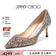 JIMMY CHOO【情人節】女士高跟鞋金銀色 ROMY 60 VNB193 ROSE GOLD SILVER