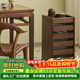 京耕（JINGGENG） 實(shí)木斗柜 北美黑胡桃木抽屜式文件柜可移動(dòng)簡(jiǎn)約中古風(fēng)收納茶水柜 北美黑胡桃木