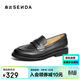 森達樂(lè )福鞋女牛皮商場(chǎng)同款舒適樂(lè )福單鞋XKA01AA5 黑色 37