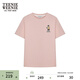 Teenie Weenie小熊女裝T恤夏季休閑青春活力寬松舒適明線(xiàn)短袖上衣 粉色 S