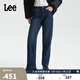 Lee25秋冬新429標準直腳加厚加絨深藍女保暖牛仔褲 深藍色 29