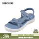 斯凱奇（Skechers）輕便休閑輕質(zhì)舒適涼鞋經(jīng)典魔術(shù)貼141451 藍色/BLU 38