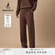 beanpole哈倫版  女士美拉德日常通勤風(fēng)職場(chǎng)針織休閑運動(dòng)長(cháng)褲 栗色 27 165/70A