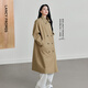 朗姿【王楚然同款 25h風(fēng)衣】朗姿Basic衣櫥經(jīng)典雙排扣高智風(fēng)衣外套女 深米色 S