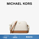 MICHAEL KORS 邁克高仕 MK Jet Set Charm 中號皮質(zhì)貝殼包斜挎包 香草白 / 棕色 149 中號