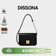 DISSONA迪桑娜真皮豆腐包小眾單肩斜挎包感腋下包小方包女【禮物】 黑色-大號