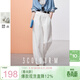 三彩2025春季新款防透小白褲系列牛仔褲高腰寬松香蕉褲鐮刀褲M(mǎn)