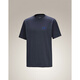 始祖鳥（ARC'TERYX）男款Kragg SL Cotton Shirt SS 新款短袖透氣舒適超輕吸濕排汗T恤 Black Sapphire藍黑 XL （現貨） 建議195-220斤