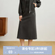 獨束大碼女裝街頭時(shí)髦感衛衣半裙衛褲套裝2025春新款雙色搭配套裝 石板灰-半身裙 2XL (尺碼：4)