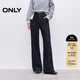 ONLY2025冬季新款高腰腰帶口袋約克線(xiàn)剪裁直筒寬松牛仔褲女|125432077 J37 1000洗水藍牛仔 M M標準褲長(cháng)