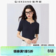 佐丹奴（Giordano）淡人穿搭女夏針織衫女純棉小V領(lǐng)修身短袖上衣13355201