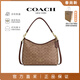 蔻馳（COACH）【送新年禮物】女包Laurel流浪包腋下包女士手提單肩斜挎包 CV975 焦糖拼棕 IMXHE（中號）