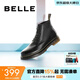 百麗（Belle）潮搭馬丁靴男冬季商場(chǎng)同款真皮英倫風(fēng)休閑靴92267DD0 黑色(6孔) 42 (260mm)