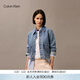 Calvin KleinJeans春秋女士美式潮流復古ck翻卷袖口純棉潮殼牛仔夾克外套