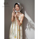 悅內睡裙女士睡衣夏季夏天純棉紗布吊帶性感長(cháng)裙女款長(cháng)款大碼連衣裙子 花開(kāi)半夏 XL (170) 【體重120-140斤】