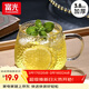 富光玻璃杯水杯家庭套裝透明簡(jiǎn)約耐熱茶杯帶把牛奶杯客廳喝水杯子套裝 透明色350ml