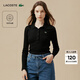 LACOSTE法國鱷魚(yú)女裝25秋冬新款簡(jiǎn)約百搭修身長(cháng)袖Polo衫|DF5281 031/黑色 M 38