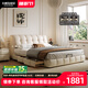 大樹(shù)島家居泡芙床法式奶油風(fēng)小戶(hù)型主臥雙人床現代簡(jiǎn)約真皮儲物床 【櫸木排骨架】升級版單床 支架結構1800mm*2000mm