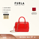 芙拉（FURLA）【禮物】CANDY女士迷你鏈條包波士頓包果凍包手提包斜挎包 珊瑚紅