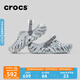 CROCS卡駱馳波波大理石紋洞洞鞋舒適百搭沙灘鞋男休閑鞋|208454 月光灰/彩色-1NL 41 /42(260mm)