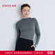 愛(ài)慕（Aimer）愛(ài)慕蕾絲搭底小高領(lǐng)長(cháng)袖上衣AM72B861 花灰色591 S 160