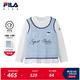 FILA斐樂(lè )兒童童裝長(cháng)袖2026年春季新款女小童休閑寬松套頭圓領(lǐng)上衣 標準白-WT 130
