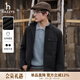 哈吉斯（HAZZYS）男裝 秋款時(shí)尚潮流戶(hù)外休閑外套簡(jiǎn)約日常夾克男ASVZU0CCX13 黑色BK XL （180/100A 50）