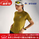 STAW世拓一體針織跑步短袖360無(wú)摩擦舒適運動(dòng)速干戶(hù)外訓練馬拉松T恤 芥末黃 XXS 【W(wǎng)M女碼】