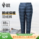 黑冰男女款外穿防寒羽絨褲戶(hù)外加厚保暖600蓬鵝絨褲 FAF8155 深藍 M