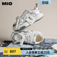 MIO【宋亞軒同款】米奧小白休閑鞋厚底板鞋運動(dòng)情侶溶解女鞋男老爹鞋 銀色 （馬嘉祺王力宏同款） 39