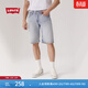 Levi's李維斯新款男士簡(jiǎn)約休閑405經(jīng)典直筒復古牛仔短褲 淺藍色 31 (12)