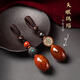 迪加倫高檔戰國紅瑪瑙汽車(chē)鑰匙扣鏈掛件男女士情侶高檔禮物裝飾品禮盒裝