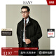 漢尼（HANY）【獵裝夾克】毛呢大衣男士商務(wù)毛呢男裝風(fēng)衣黑色外套休閑保暖春季 艾德喬暗夜黑 XL (52) 【建議170-195斤】
