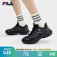 FILA斐樂(lè )男鞋易烊千璽同款復古老爹鞋2025夏新款時(shí)尚蘑菇鞋運動(dòng)休閑鞋 黑/黑沙灰-BB 40