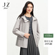 玖姿（JUZUI）休閑戶(hù)外短款工裝連帽風(fēng)衣外套女2026春季新款JTGC41302 卡其 XL