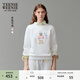 Teenie Weenie小熊女裝衛衣秋季圓領(lǐng)簡(jiǎn)約學(xué)院風(fēng)休閑時(shí)尚上衣 白色 M (165)