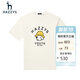 哈吉斯（HAZZYS）男裝 夏季圓領(lǐng)狗狗繡花輕短袖T恤男ASTZE03BE88