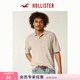 HOLLISTER美式25夏季街頭百搭短袖POLO衫T恤男裝324-5455 淺棕色 M (180/100A)