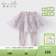 戴維貝拉（DAVE＆BELLA）兒童裙褲女童網(wǎng)紗裙打底褲洋氣小童褲子春裝新款童褲女寶寶長(cháng)褲 灰紫色【DB1250331】 130 cm（建議身高120-130cm）