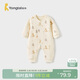 童泰（TONGTAI）嬰兒連體衣秋冬季純棉保暖寶寶衣服新生兒哈衣爬服睡衣藍色73cm