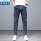 棉致高端九分牛仔褲男春秋修身直筒9分褲男褲子男夏季新款痞帥顯高 藍灰 +運費險 32