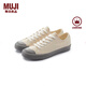 MUJI男女通用不易疲勞不易沾水運動(dòng)鞋無(wú)性別男款女款小白鞋帆布鞋 淺米色 36 /230mm（尺碼偏大拍小一碼）