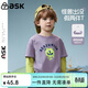 ASK JUNIOR【假兩件】?jì)和L(cháng)袖T恤26春中大童怪獸圖案小童打底衫男童上衣