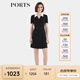 PORTS寶姿春季新品女裝優(yōu)雅通勤雙排扣裝飾連衣裙ALP8D014RWP127 黑色 M (6)