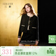 三彩2025冬季新款毛呢外套半身裙套裝加棉保暖上衣短裙兩件套M 經(jīng)典黑 S 155/80A